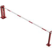 Manual barrier | with pneumatic spring | and fixed pole support | clear width: 4000 mm | for padlock